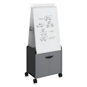 Smith Systems Cascade Spiral Noteboard Unit - Black, 3" Totes, With Doors