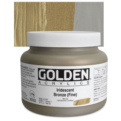 Golden Heavy Body Acrylic Paint - Iridescent Bronze (Fine), 32 oz Jar