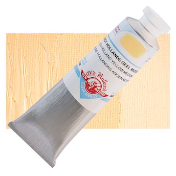 Open in modal - Old Holland New Masters Classic Acrylic Paint - Old Holland Yellow Medium. 60 ml tube and swatch