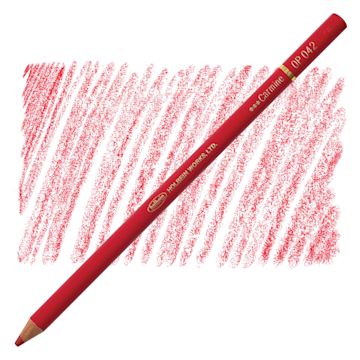 Open in modal - Holbein Artists' Colored Pencil - Carmine, OP042 pencil and swatch