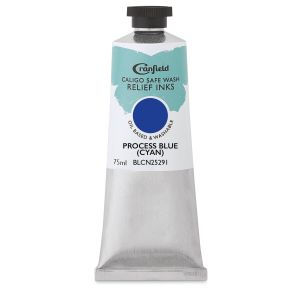 Cranfield Caligo Safe Wash Relief Ink - Process Blue (Cyan), 75 ml