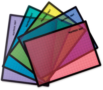 Richeson Neatness Mats - Set of 5 in Assorted colors shown in fan