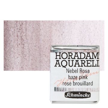 Open in modal - Schmincke Horadam Aquarell Watercolor - Haze Pink, Half Pan and swatch