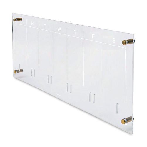 Russell and Hazel Acrylic Weekly Wall Calendar 24"W x 1/4"D x 10"H