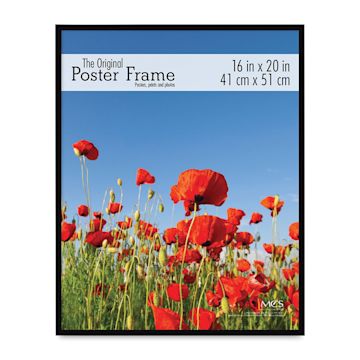 Open in modal - MCS Large Format Matte Poster Frame - 16" x 20" x 5/32", Black, front of the frame