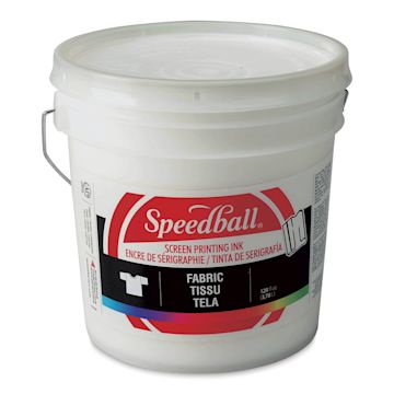 Open in modal - Speedball Fabric Screen Printing Ink - White, 128 oz, Bucket
