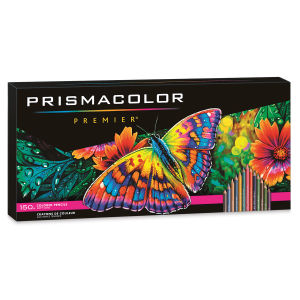 Prismacolor Premier Colored Pencils - Assorted Colors, Set of 150. Front of package.
