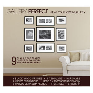 Nielsen Bainbridge Gallery Perfect Frame Sets - Front of package of Black Matte Set of 9