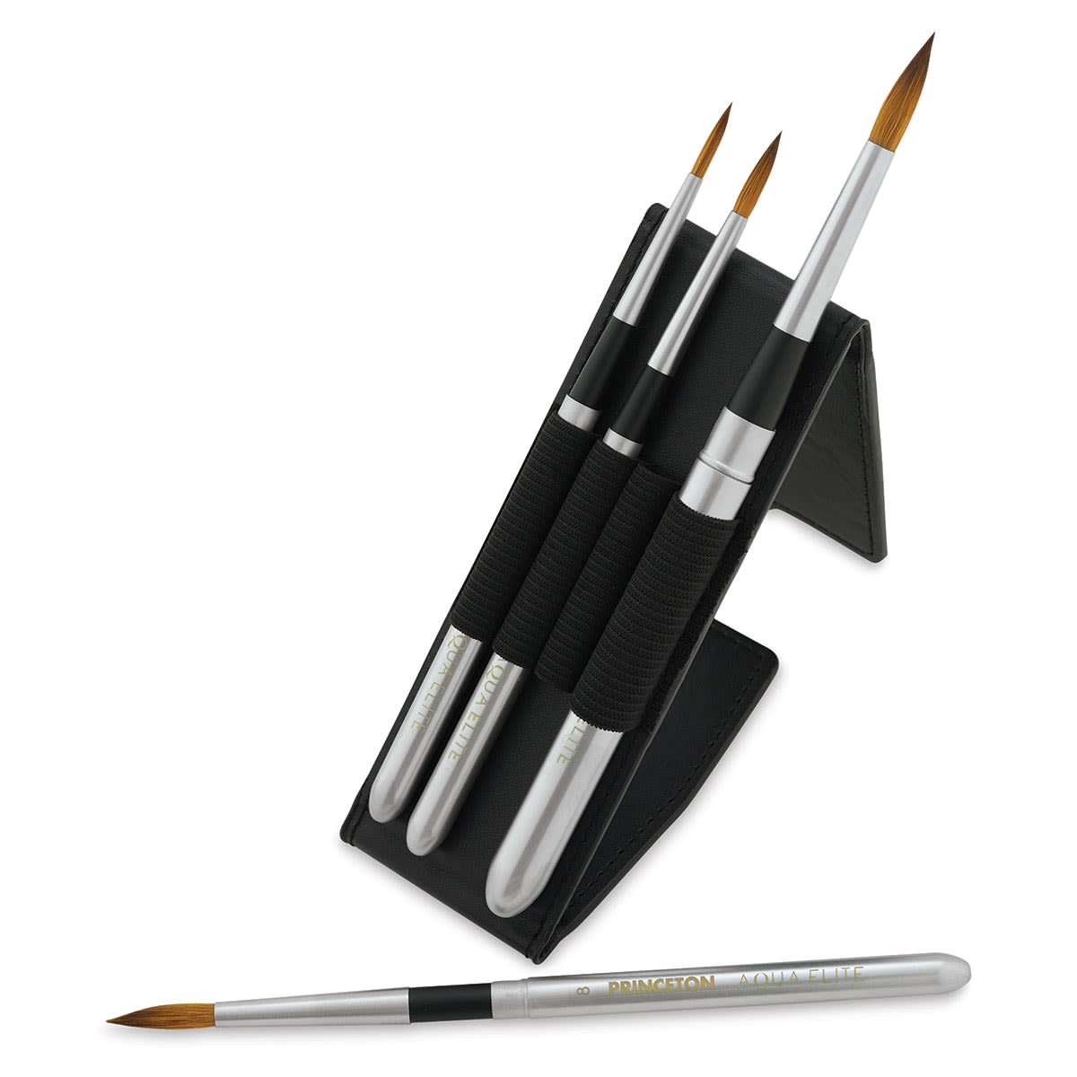 Princeton Aqua Elite Series 4850 Synthetic Brush - Travel Round, Set of 4