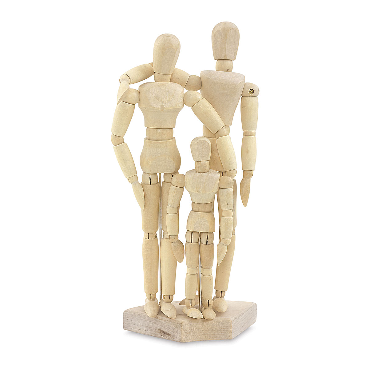 US Art Supply 12 Male Manikin Set of 6 Wooden Art Mannequin Figure 