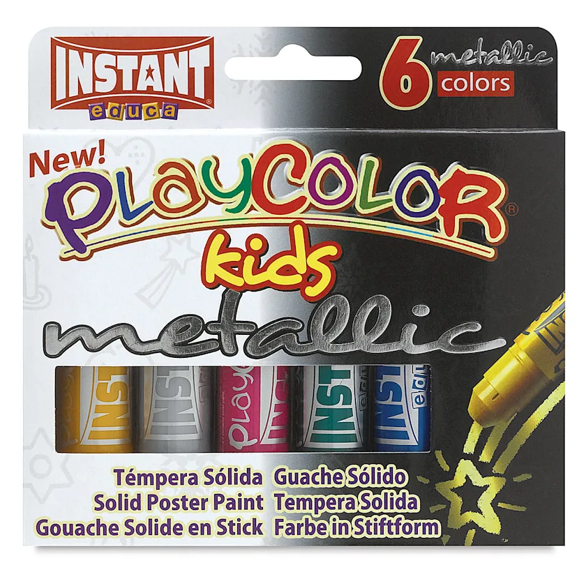 Playcolor - Metallic Colors, Set of 6, Standard Size | BLICK Art Materials