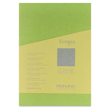 Open in modal - Fabriano Ecoqua Plus Glue-Bound Notebook - Lime, 5-4/5" x 8-1/4", Dot Grid, front cover