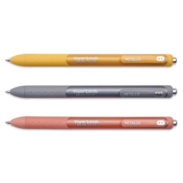 Open in modal - Paper Mate Inkjoy Retractable Metallic Gel Pens - Assorted Colors, Set of 3