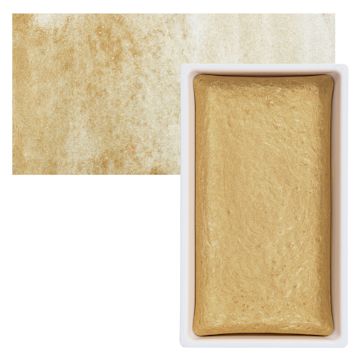 Open in modal - Kuretake Gansai Tambi Watercolor Pan - Blue Gold pan and swatch