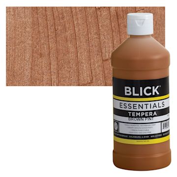 Open in modal - Blick Essentials Tempera - Brown, Pint and swatch