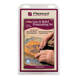Flexcut Lino and Relief Printmaking Set (Front of packaging)