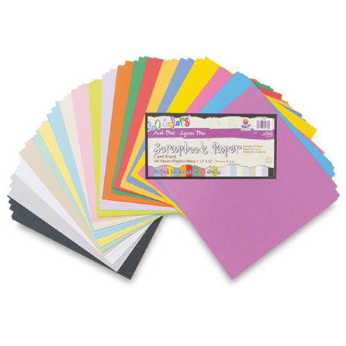 Pacon Scrapbook Papers - 12 x 12, Assorted, 160 Sheets