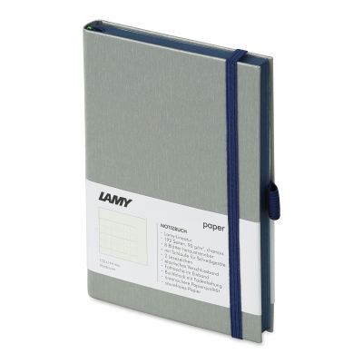 Lamy Hardcover Notebook - Ocean Blue, Grid, 4.1" x 5.8" (side view)