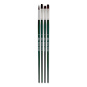 Silver Brush Ruby Satin Synthetic Brushes - Basics, Set of 4, Long Handle