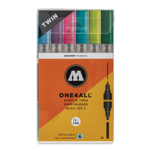 Molotow One4All Marker 4mm Set of 6 Neon Colors