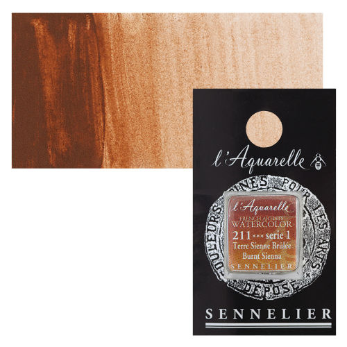 Sennelier French Artists' Watercolor - Burnt Sienna, half pan