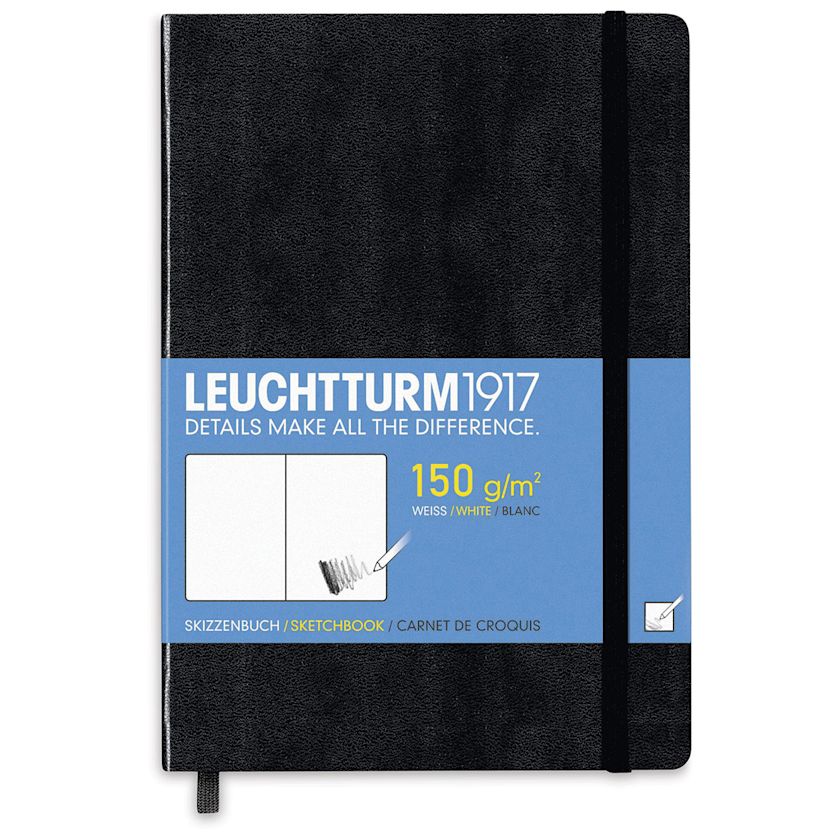 Leuchtturm1917 Sketchbook Black, Portrait, 53/4" x 81/4" BLICK