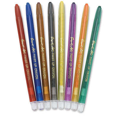 Sargent Art Twist-Up Crayons - Set of 8 colors shown in fan