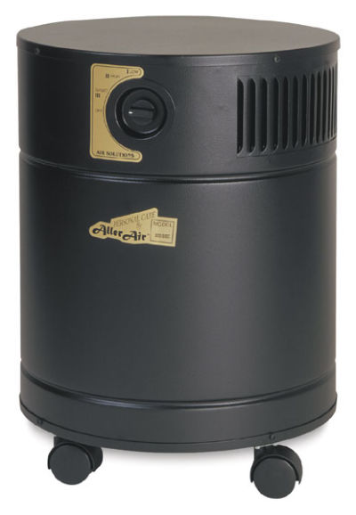Air Purifier - Front view of Black Exec Purifier showing controls