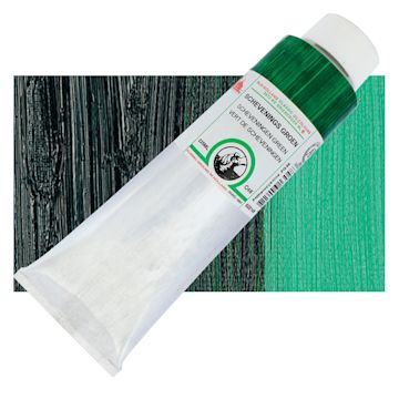Open in modal - Old Holland Classic Oil Color - Scheveningen Green, 225 ml tube and swatch