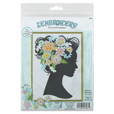 Design Works Zenbroidery Felt Applique Kits - Beauty Silhouette (Front of package)