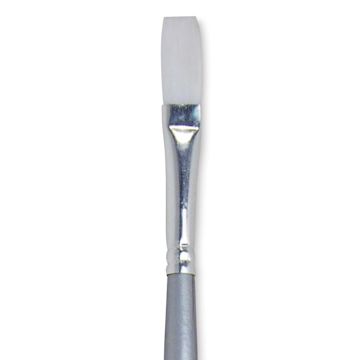 Open in modal - Liquitex Basics Synthetic Brush - Flat, Long Handle, Size 4