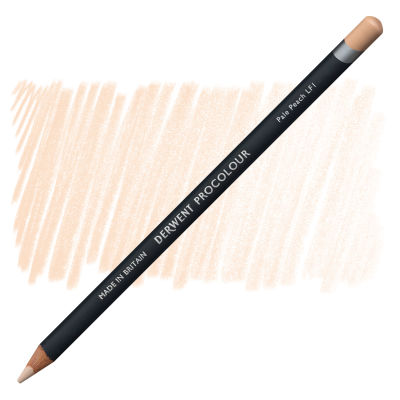Derwent ProColour Colored Pencil - Pale Peach (swatch and pencil)