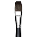 Da Vinci Casaneo Synthetic Squirrel Watercolor Brush - Flat, Size 24, Short Handle, Synthetic