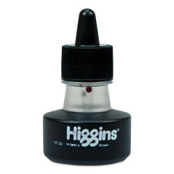 Higgins Dye-Based Drawing Ink - 1 oz, Brown, Non-Waterproof, Dye-Based Ink