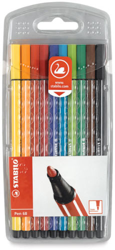 Stabilo : Pen 68 : Brush Pen : Arty Wallet Set of 18 - Stabilo : Arty -  Stabilo - Brands