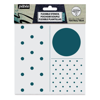 Pebeo 7A Stencils - Front of package of Round Stencil