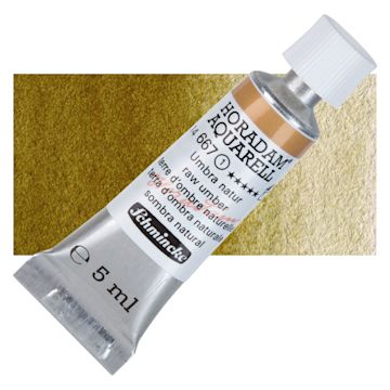 Open in modal - Schmincke Horadam Aquarell Watercolor - Raw Umber, 5 ml tube and swatch