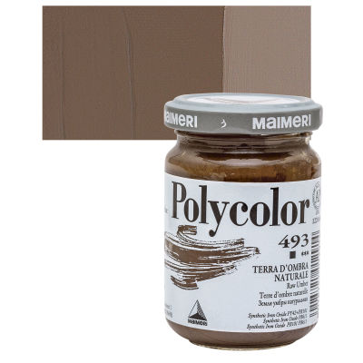 Maimeri Polycolor Vinyl Paints - Raw Umber, 140 ml jar