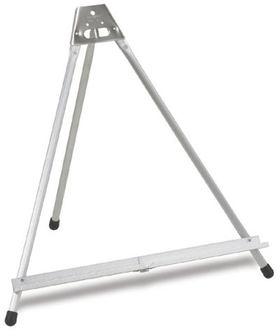 Aluminum Folding Easel - Left Angled view of standing easel