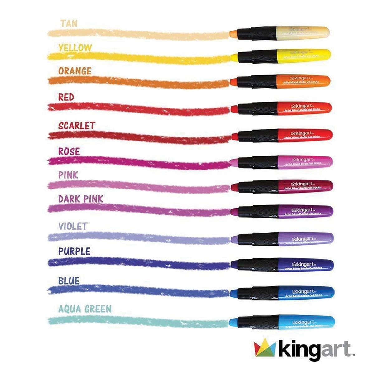 Kingart Mixed Media Gel Stick Sets