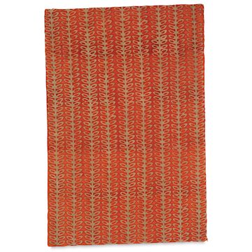 Open in modal - Lokta Paper - Batik Beans, Orange, 20'' x 30''