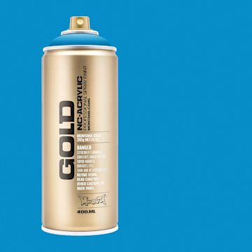 Open in modal - Montana Gold Acrylic Professional Spray Paint - Sky Blue, 400 ml (Spray can with color swatch)