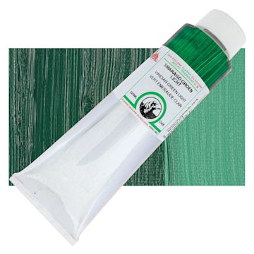 Open in modal - Old Holland Classic Oil Color - Viridian Green Light, 225 ml tube and swatch