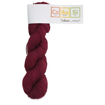 Open in modal - HiKoo CoBaSi Yarn - Packaged skein of Cabernet yarn