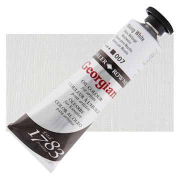 Open in modal - Daler-Rowney Georgian Oil Color - Mixing White, 38 ml tube and swatch