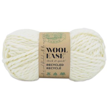 Open in modal - Lion Brand Wool Ease Thick & Quick Recycled Yarn - Cream, 106 yds