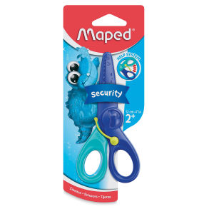 Maped KidiCut Spring-Assisted Plastic Safety Scissors, 4-3/4", In Package, Teal & Blue