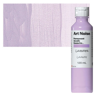 Tri-Art Art Noise Permanent Acrylic Gouache - Lavender, 120 ml, Bottle with swatch