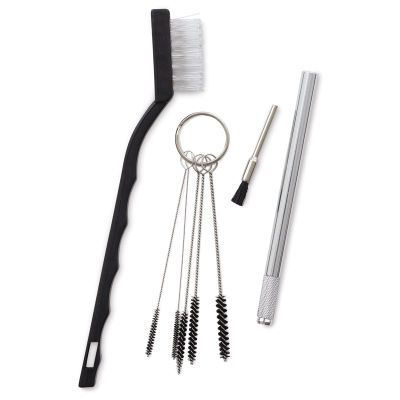 Grex Airbrush Cleaning Kit - Components of Cleaning Kit shown upright