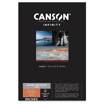 Open in modal - Canson Infinity Arches BFK Rives Inkjet Fine Art and Photo Paper - 13" x 19", A3+, White, 310 gsm, Package of 25